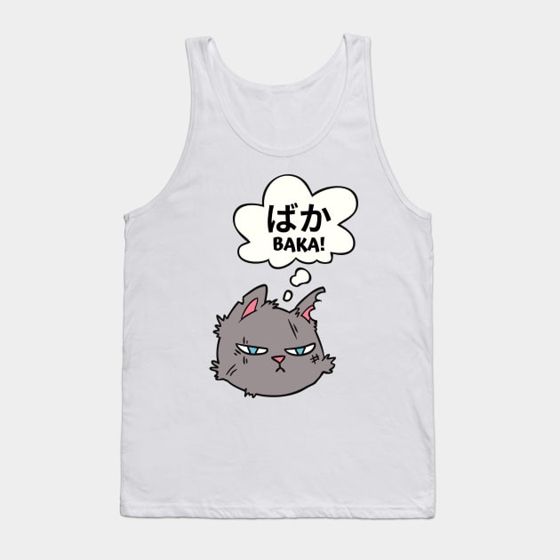 Angry cat swears in Japanese Tank Top by Shirt Vibin